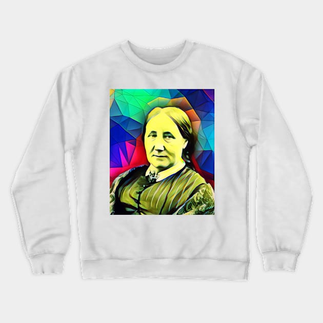 Elizabeth Gaskell Colourful Portrait | Elizabeth Gaskell Artwork 7 Crewneck Sweatshirt by JustLit